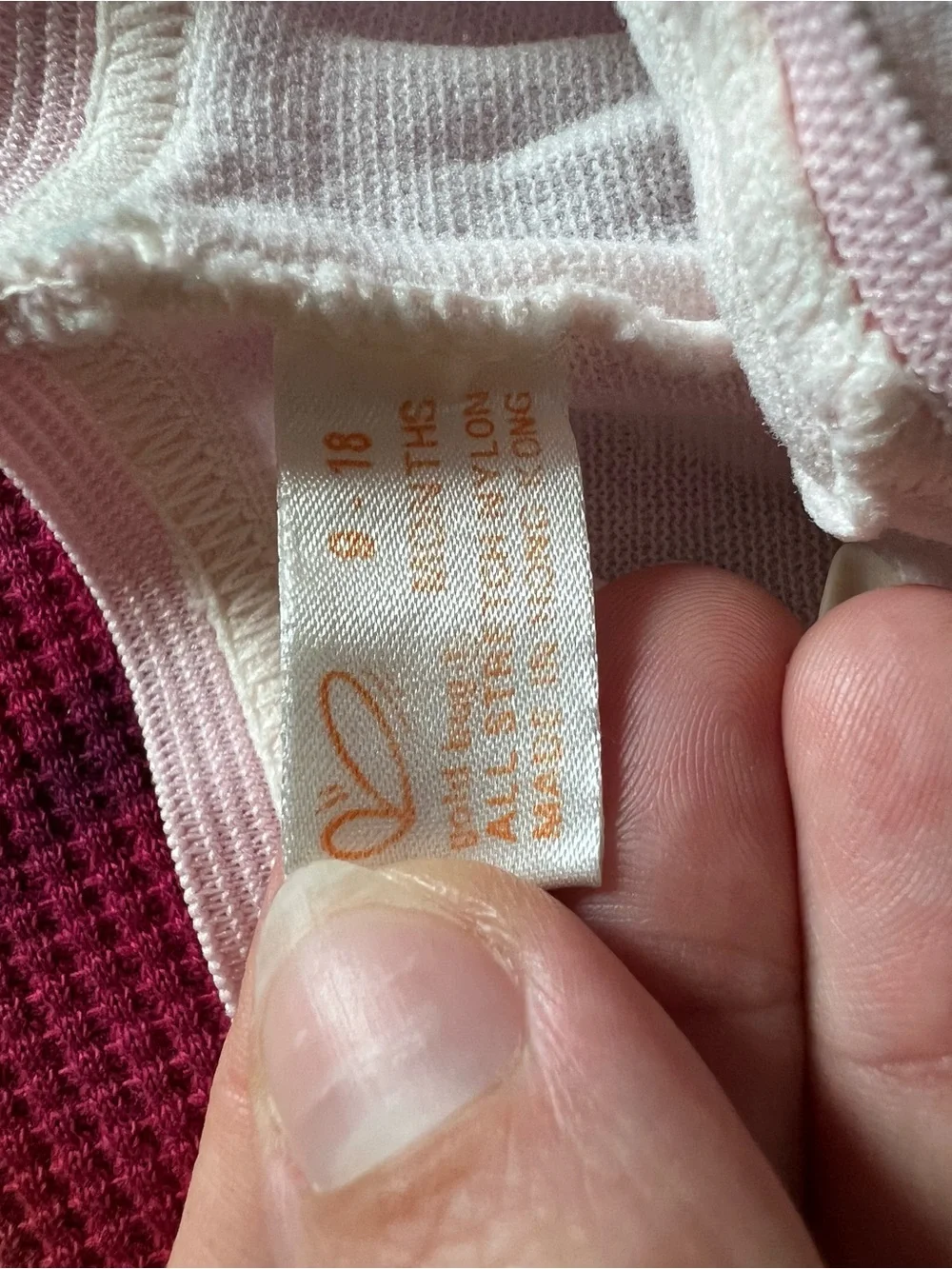 VTG Gold Bug Pink Ruffle Butt Baby Tights 9-18M Nylon Stockings